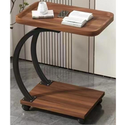 Side Table Wooden with 4 Wheels LKL220CTAWS | FONDHOUSE