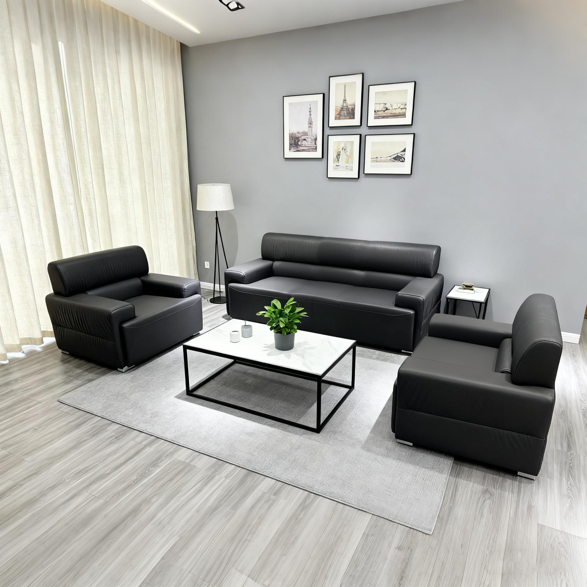 Sofa Set Eco Leather (3+1+1) LKL035SFXC | LEUKHOME