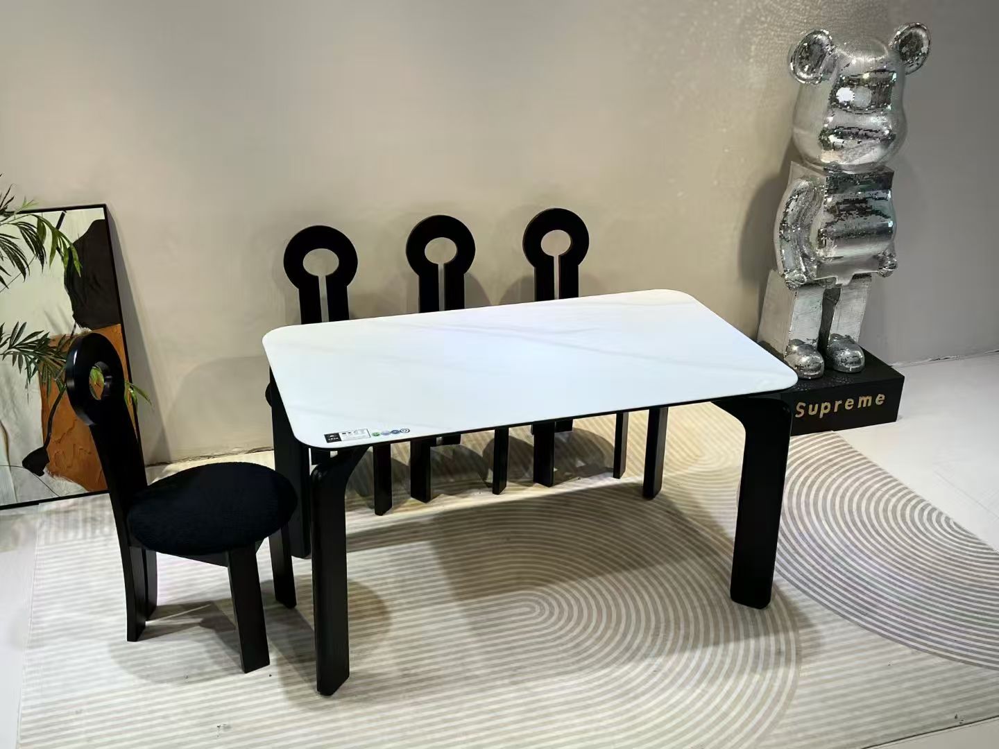 Dining Table Rectangular Glass S2427 | FONDHOUSE