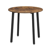 Round Dining Table 90x90cm Wooden/Black AWS161UK | LEUKHOUSE