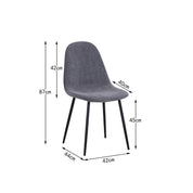 Chaises Salle à Manger Lot de 4 Chaises en Velours Gris Dos en Cuir Chaises de Cuisine pour 4 Personnes,Gris AWS024114FR | LEUKHOUSE