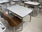 Dining Table Rectangular Glass S2410White | FONDHOUSE