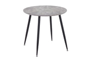Round Dining Table 90x90cm Grey/Black AWS112UK | LEUKHOUSE