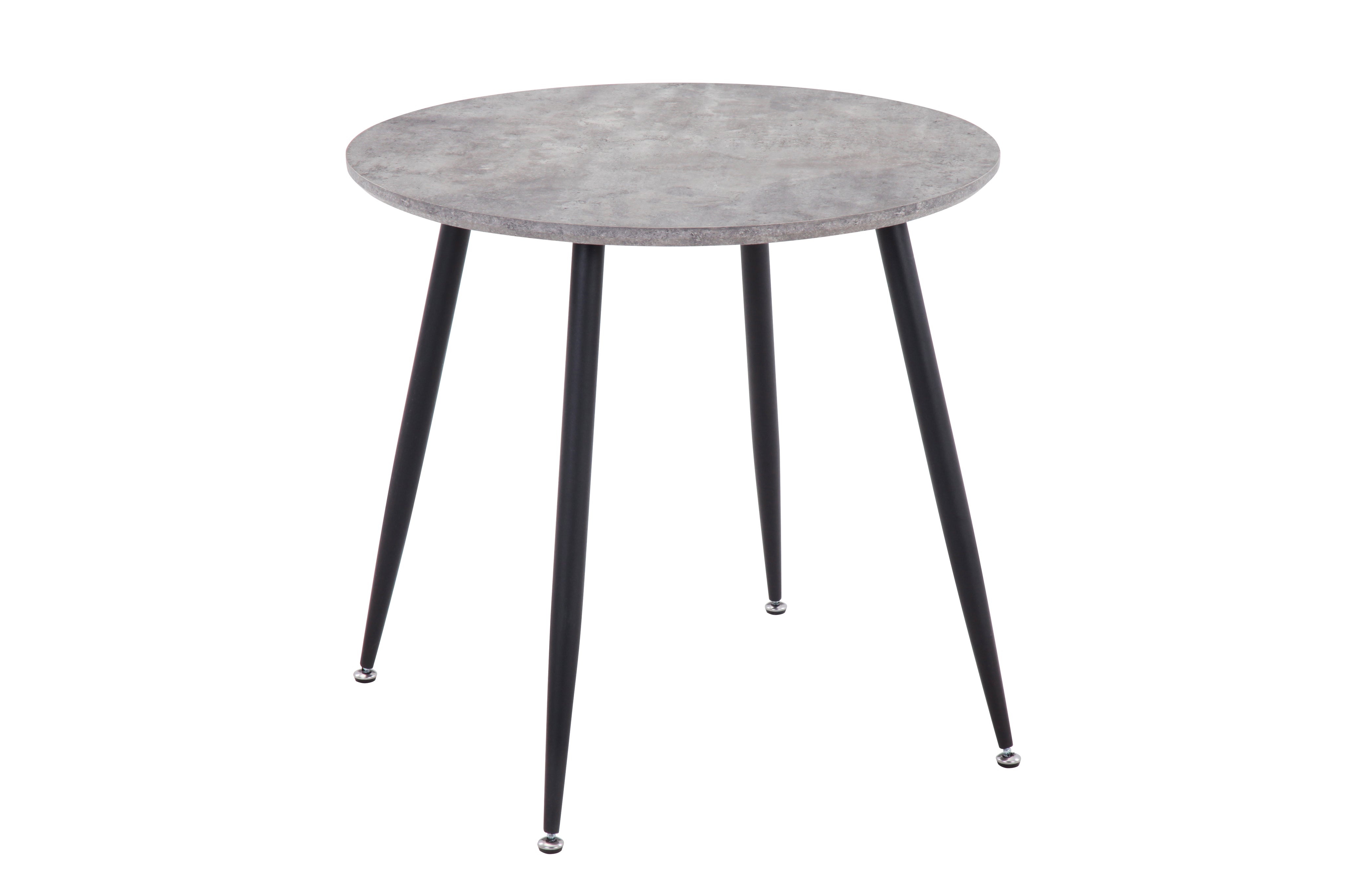 Round Dining Table 90x90cm Grey/Black AWS112UK | LEUKHOUSE