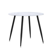 Round Marble Dining Table 90x90cm AWS135UK | LEUKHOUSE