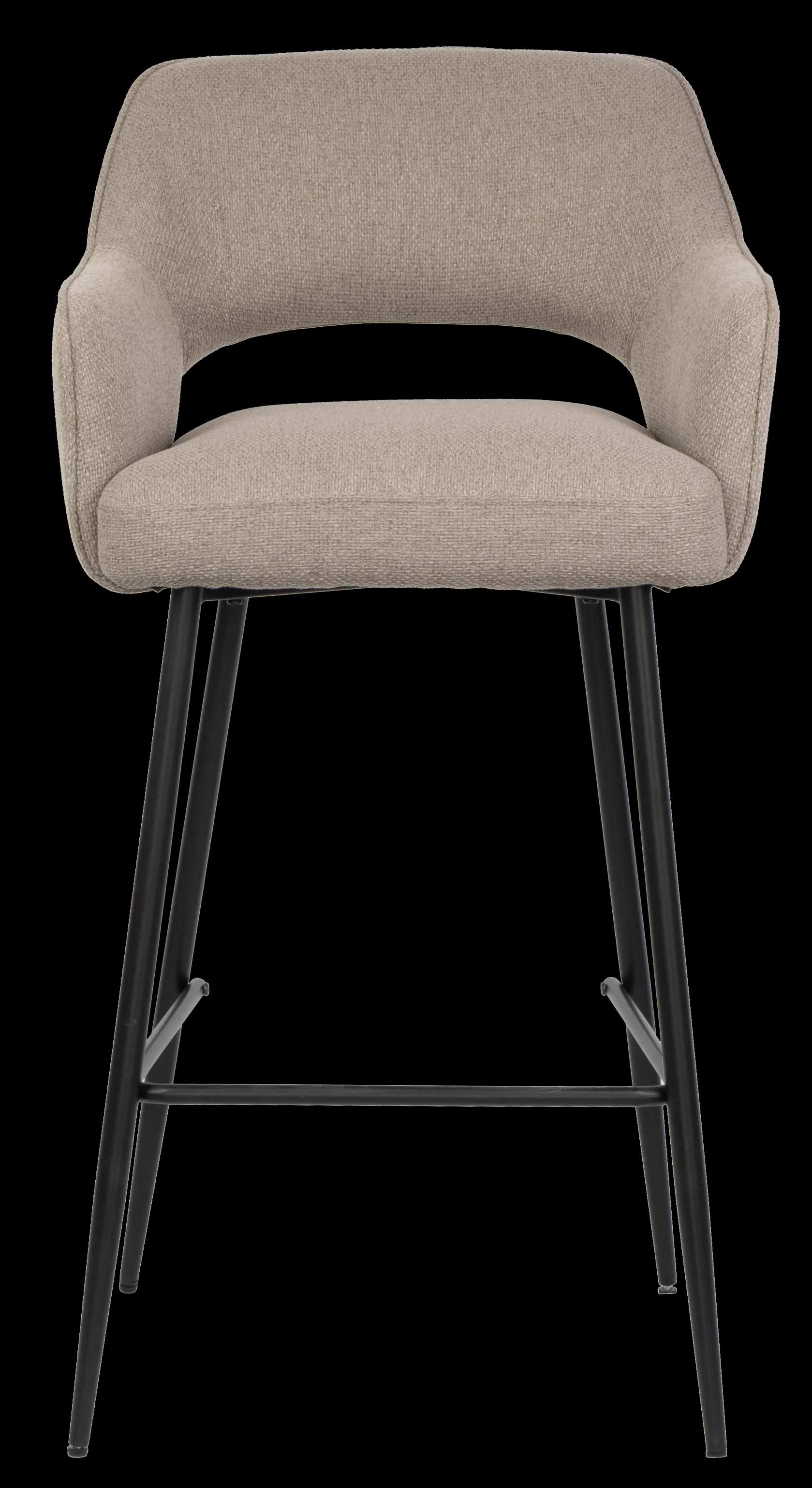 Bar Stool Fabric with Metal Black Powder Coating Legs HTB0045 | HOMETREE