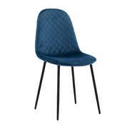 Dining Chairs Set of 4 Velvet/Blue AWS024UK | LEUKHOUSE