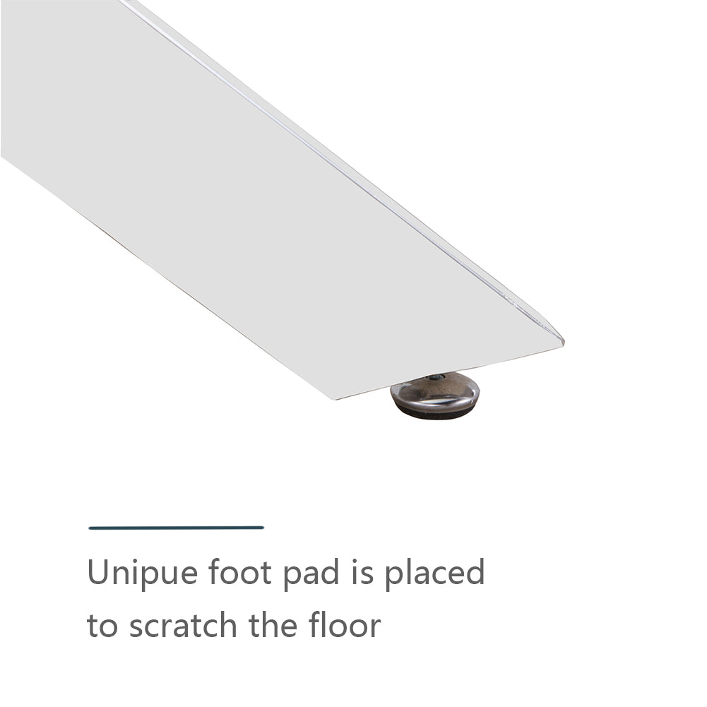 Rectangular Dining Table 120x70cm Glass/Silver AWS021UK | LEUKHOUSE