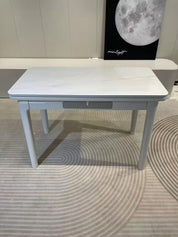 Dining Table Rectangular Glass S2530White | FONDHOUSE