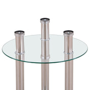 Small Round Glass Coffee Table Clear AWS007UK | LEUKHOUSE