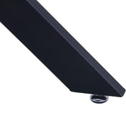 47" Tempered Glass Dining Table with Black Metal Legs US | LEUKHOUSE