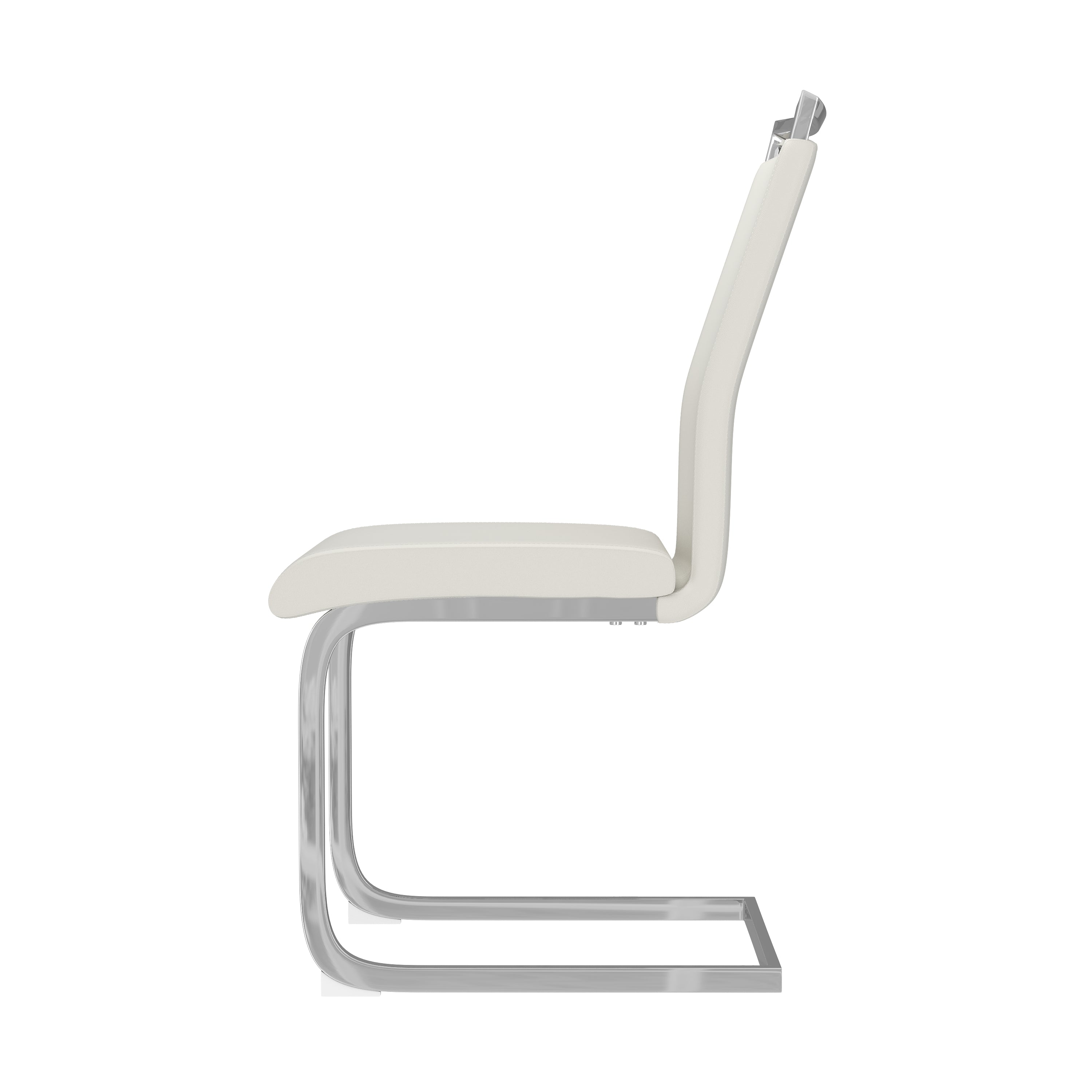 Dining Chairs Set of 4 Faux Leather/White AWS266UK | LEUKHOUSE