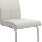 Dining Chairs Set of 4 Faux Leather/White AWS266UK | LEUKHOUSE