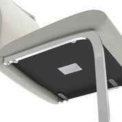 Lot de 4 Chaises de Salle à Manger, Design Cantilever, Structure Chrome, 98 cm x 43 cm (4, Blanche) AWS2661FR | LEUKHOUSE