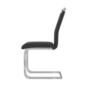 Dining Chairs Set of 4 Faux Leather/Black AWS266UK | LEUKHOUSE