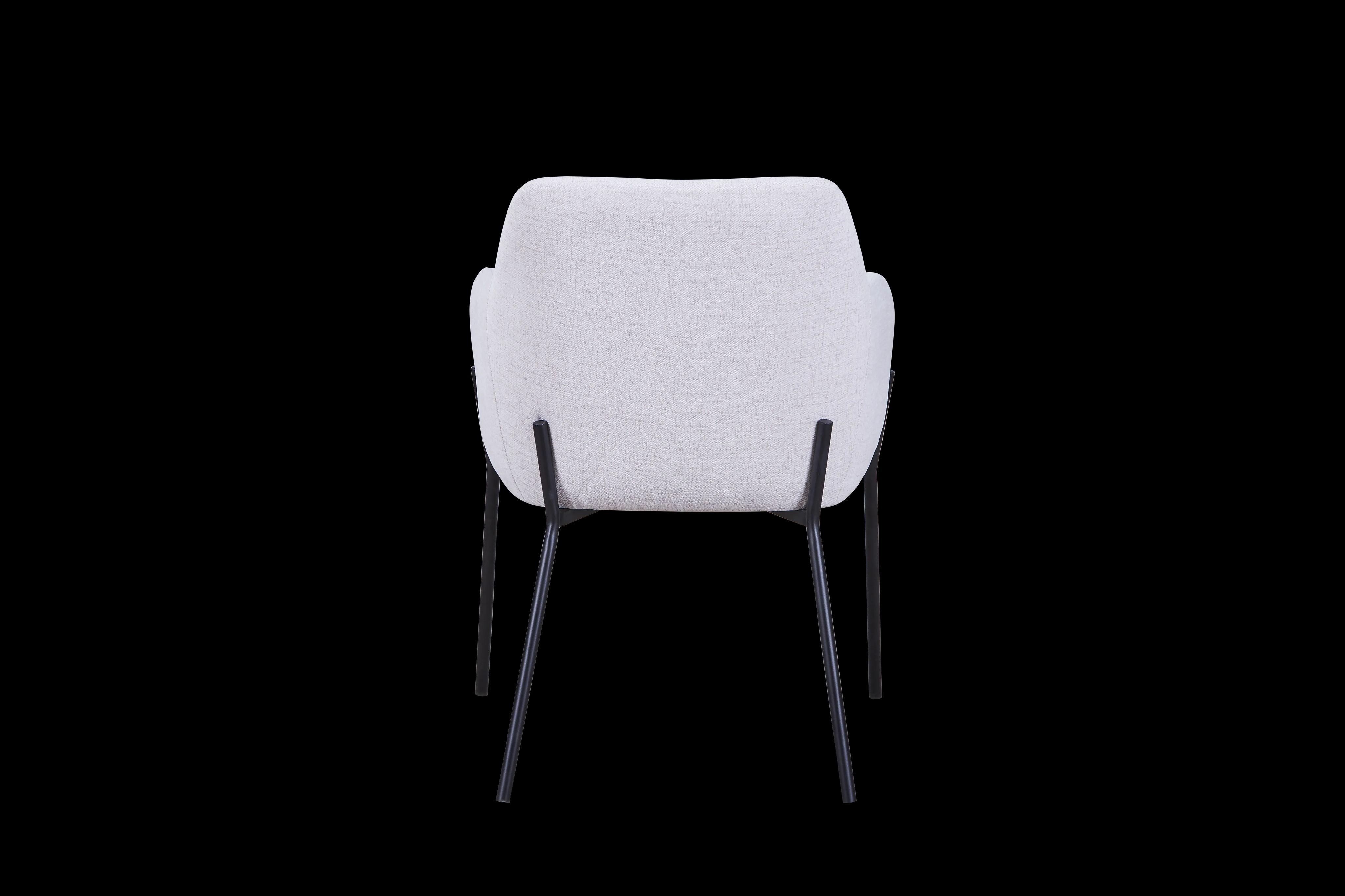Dining Chair Fabric with Metal Black Powder Coating Legs HTC0626 | HOMETREE
