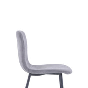 Chaises Salle à Manger Lot de 4 Chaises en Velours Gris Chaises de Cuisine pour 4 Personnes,Gris Foncé  AWS14814FR | LEUKHOUSE