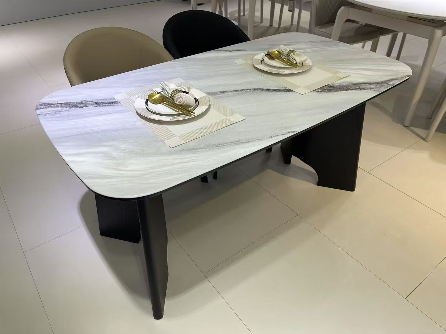Dining Table Rectangular Glass X012 | FONDHOUSE