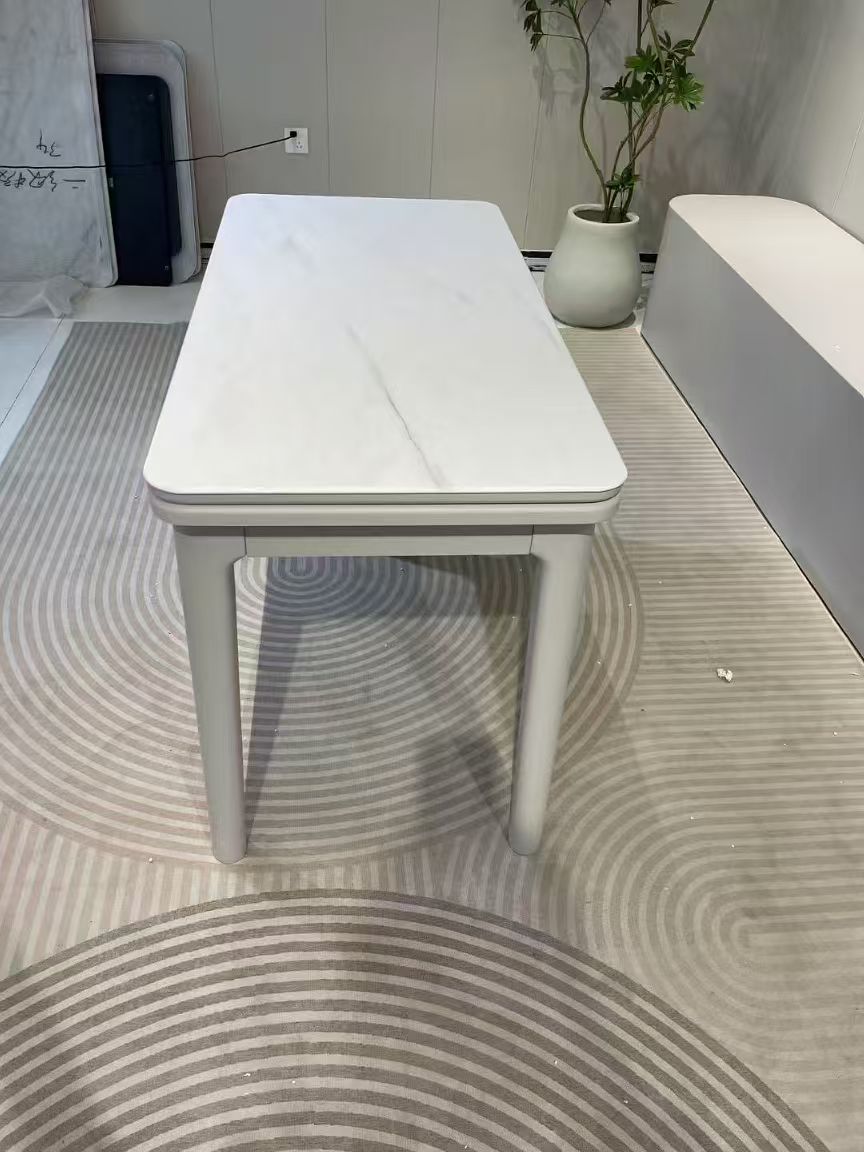 Dining Table Rectangular Glass S2530White | FONDHOUSE