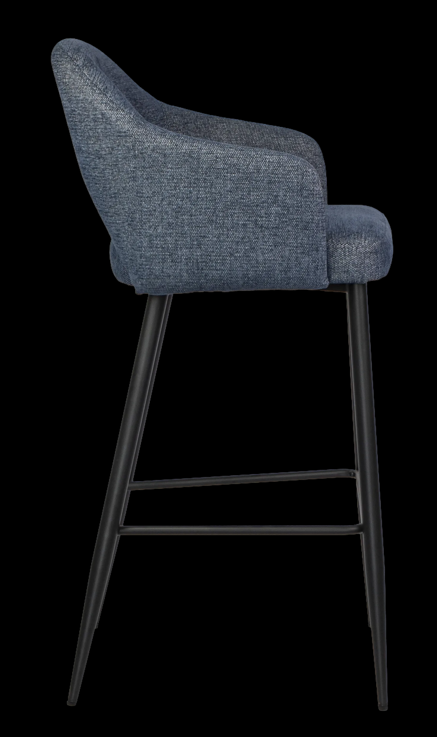 Bar Stool Fabric with Metal Metal Black Powder Coating Legs HTB0047 | HOMETREE