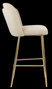 Bar Stool Fabric with Metal Gold Chromed Legs HTB0043 | HOMETREE