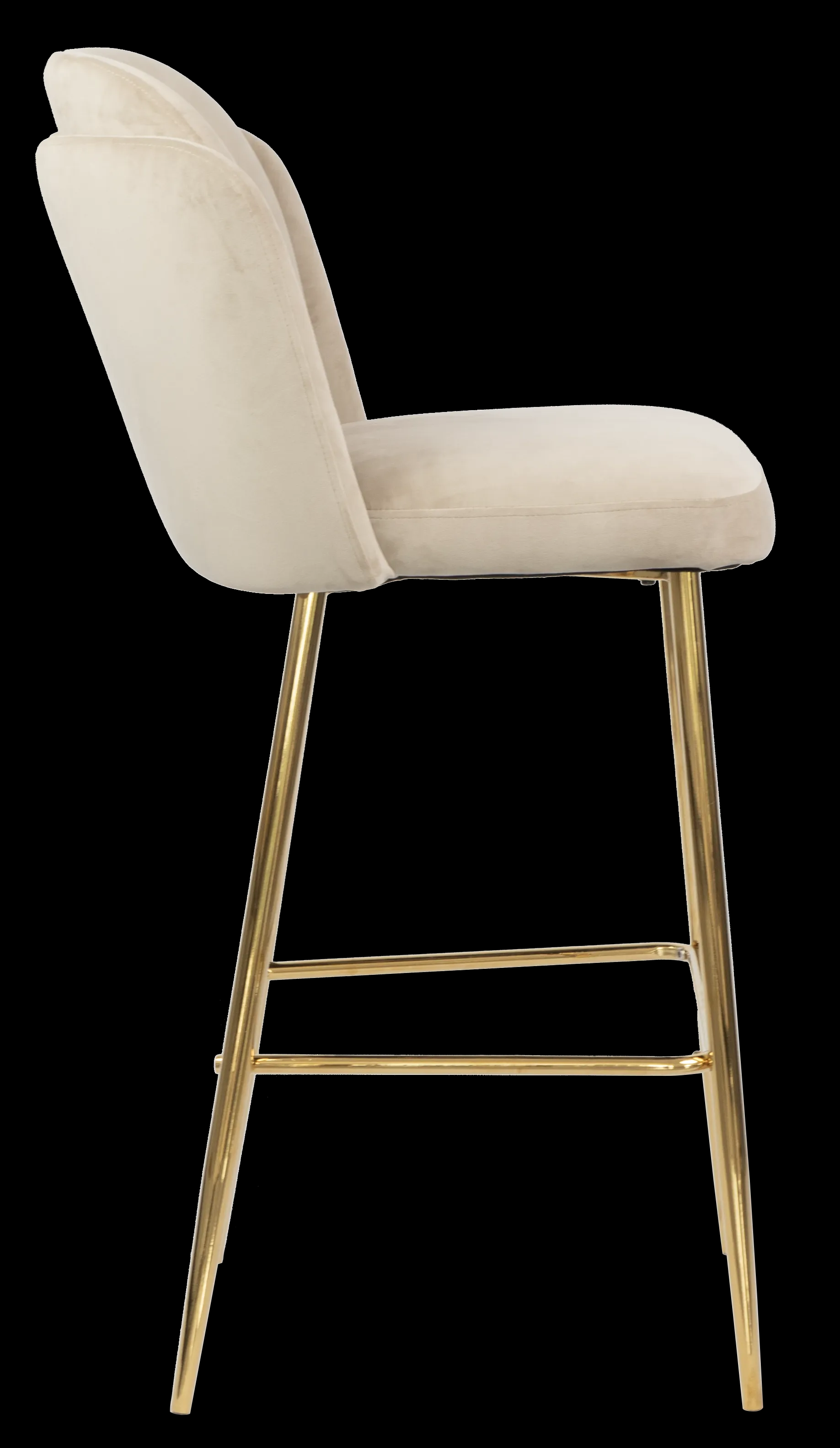 Bar Stool Fabric with Metal Gold Chromed Legs HTB0043 | HOMETREE