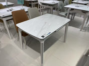 Dining Table Rectangular Glass S2410White | FONDHOUSE