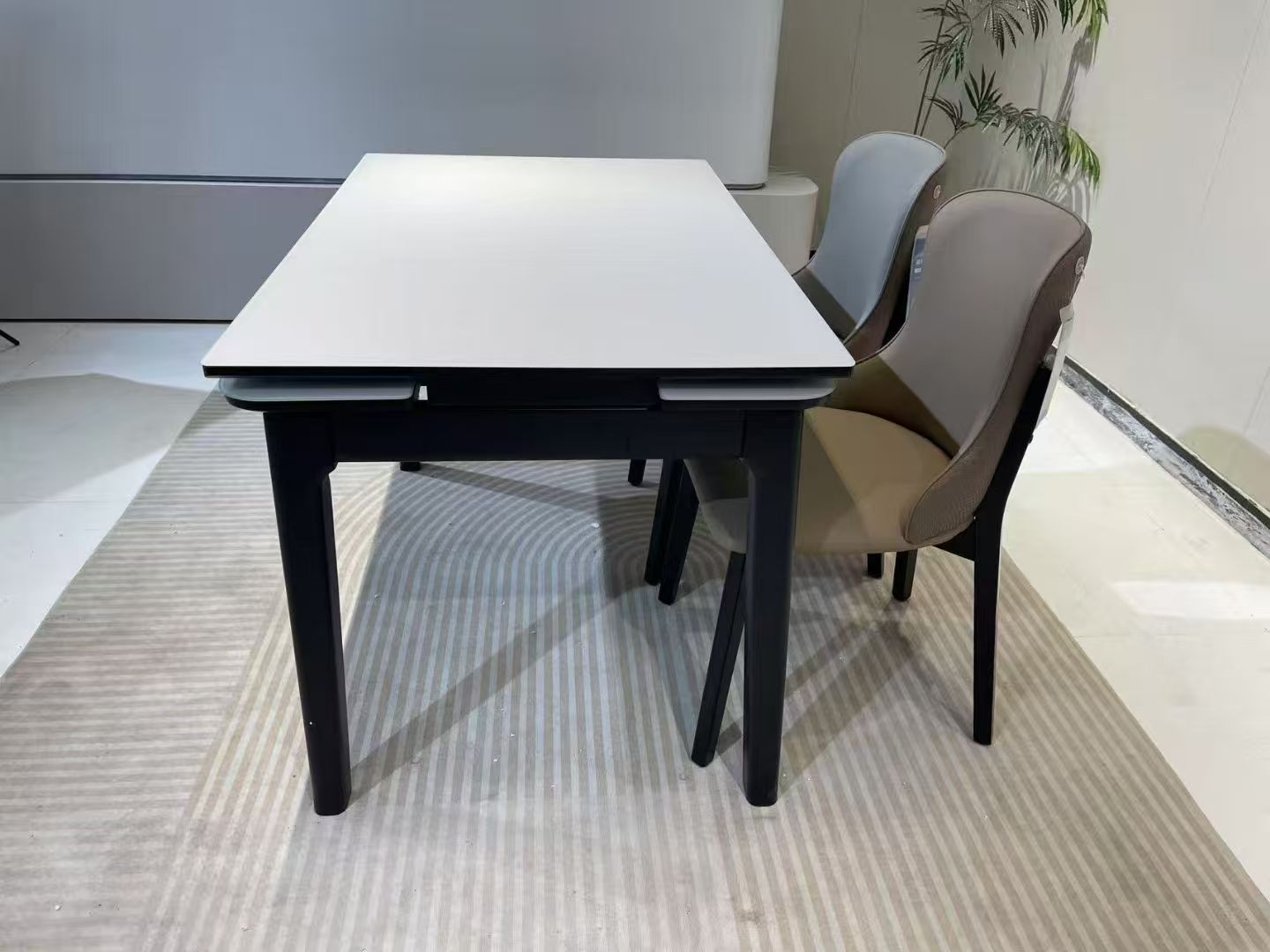 Dining Table Rectangular Glass S-2517Black | FONDHOUSE