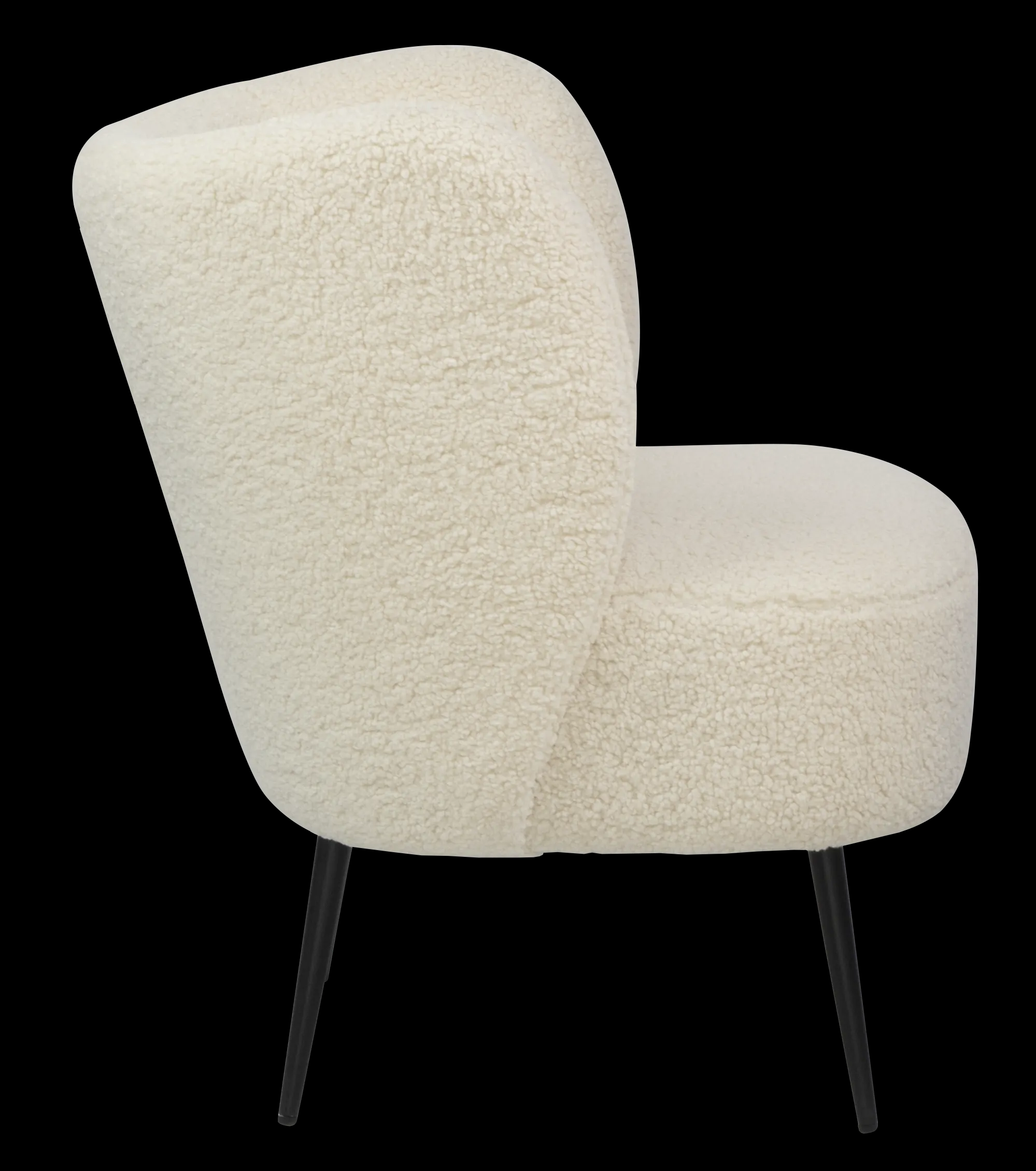 Lounge Chair Fabric with Metal Black Powder Coating Legs Metal HTC0691 | HOMETREE