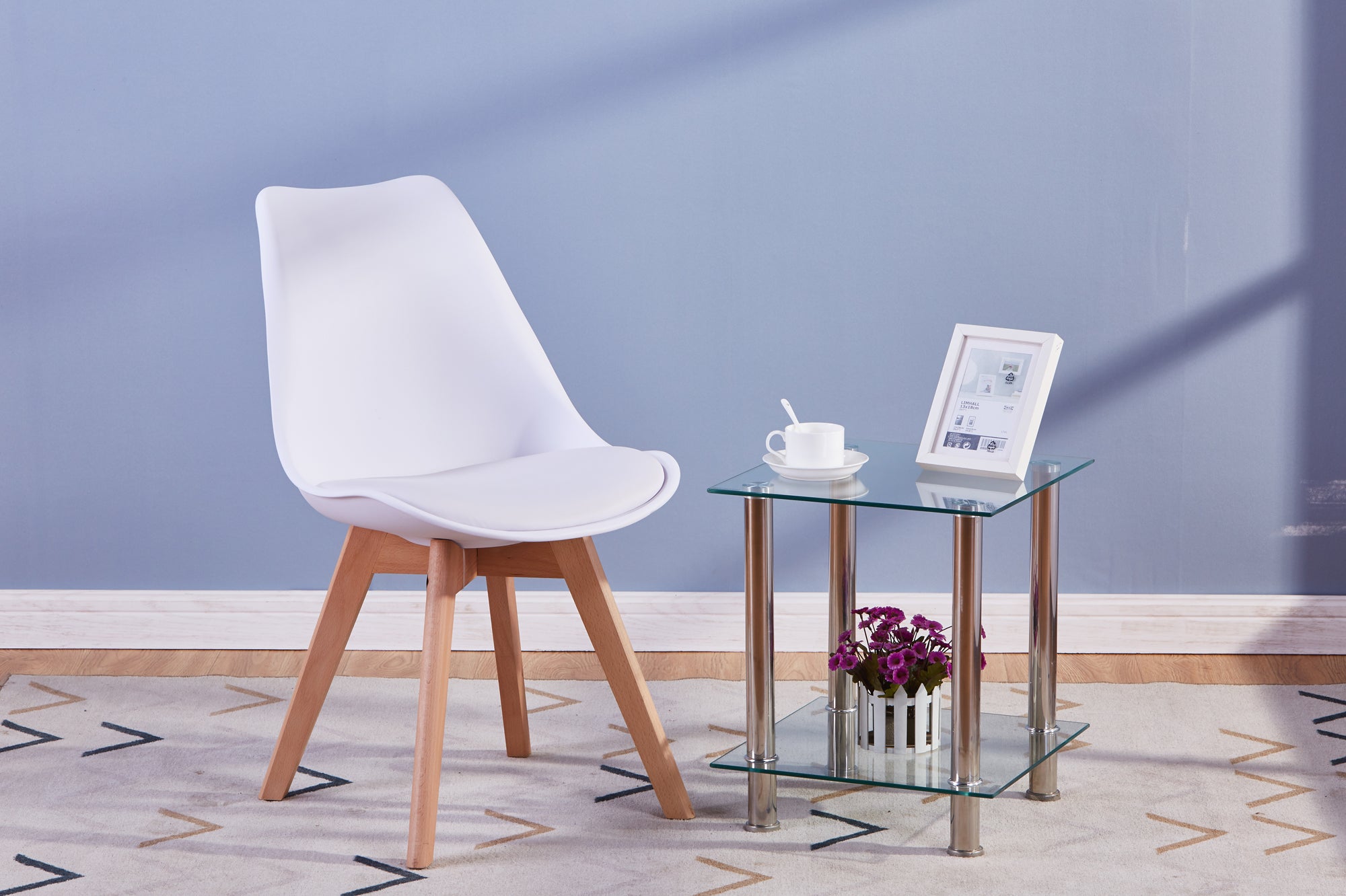 Small Square Glass Coffee Table Clear AWS007UK | LEUKHOUSE