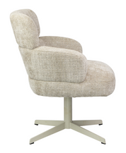 Lounge Chair Fabric with Metal White Powder Coating Legs with Swivel System HTC0703 | HOMETREE