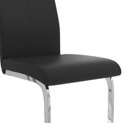 Dining Chairs Set of 4 Faux Leather/Black AWS266UK | LEUKHOUSE