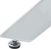 Round Glass Dining Table Set for 4,5 Piece Kitchen Table and PU Leather Chairs with Chromed Legs, 35.5 Inches Dining Table Set, White CA | LEUKHOUSE