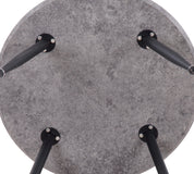 Round Dining Table 90x90cm Grey/Black AWS112UK | LEUKHOUSE