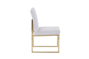 Gold Chromed Dining Chair HTC813 （2 Chairs）| Fondhouse