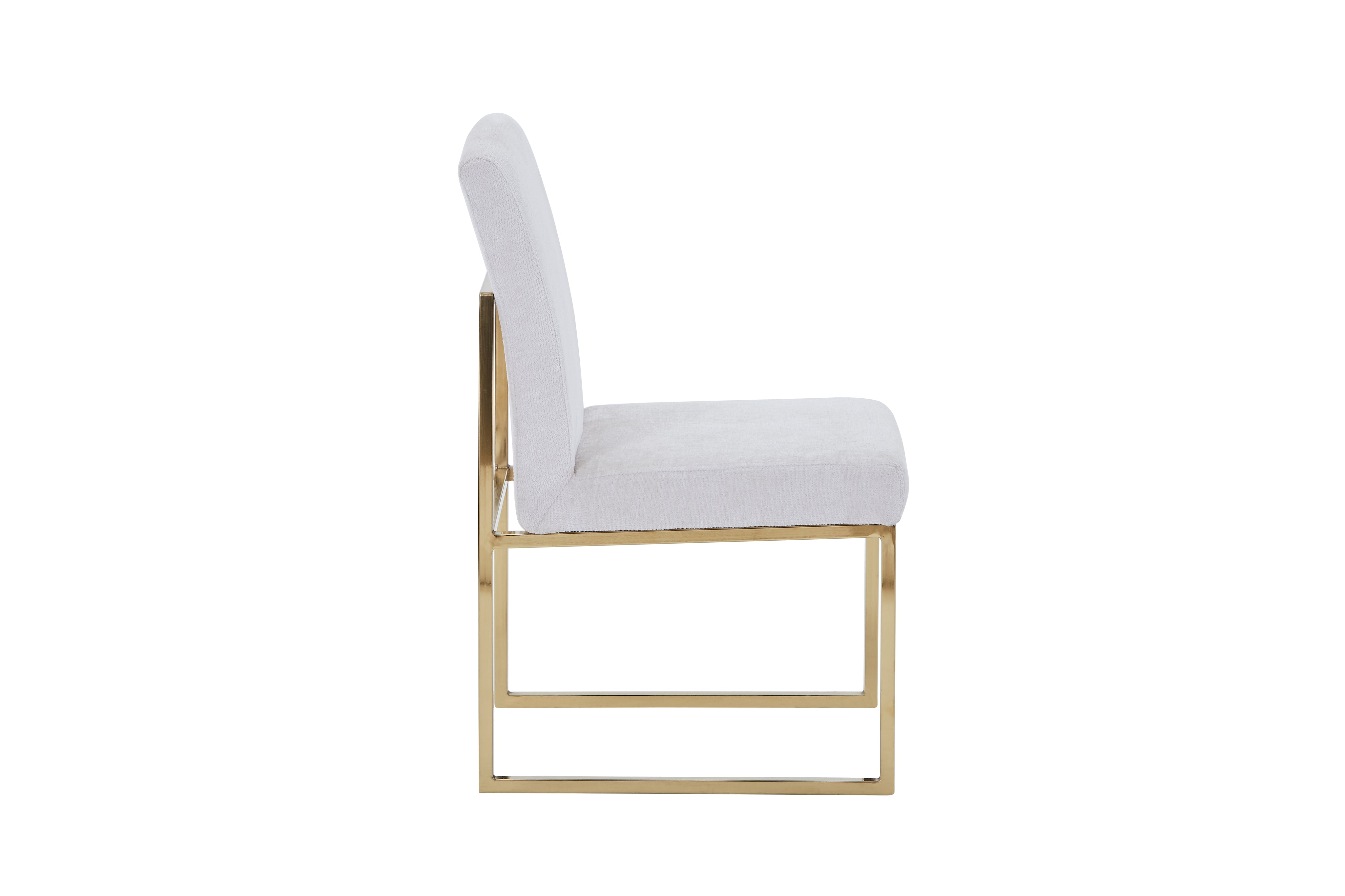 Gold Chromed Dining Chair HTC813 （2 Chairs）| Fondhouse