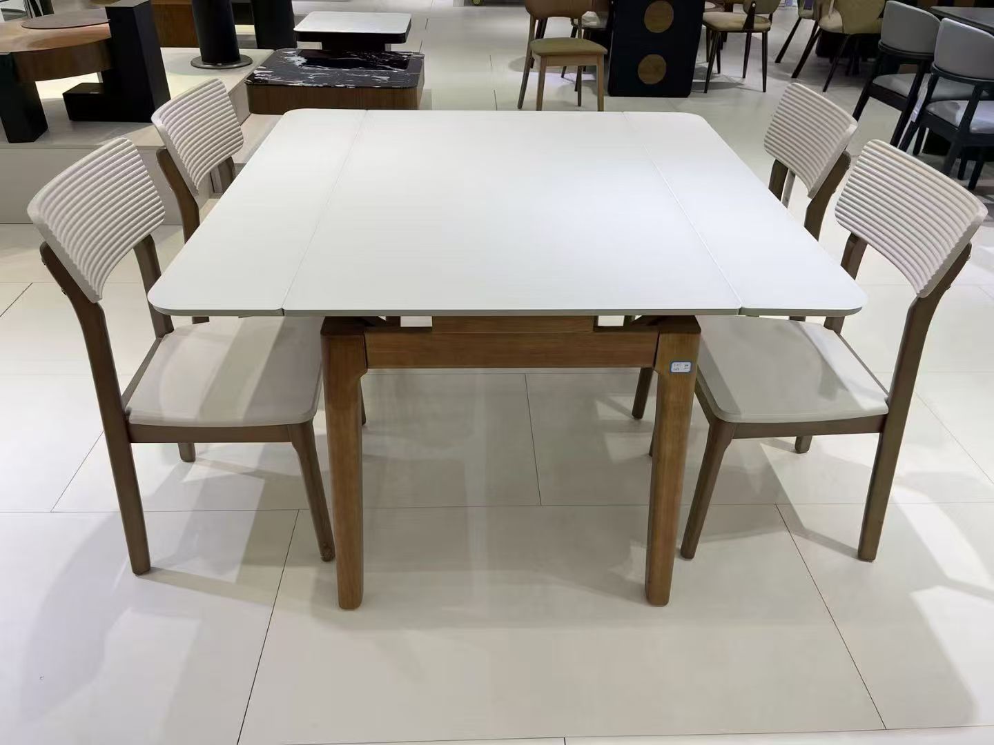 Dining Table Rectangular Glass S-2517Brown | FONDHOUSE