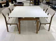 Dining Table Rectangular Glass S-2517Brown | FONDHOUSE