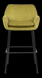 Bar Stool Velvet with Metal Black Powder Coating Legs HTB0044 | HOMETREE