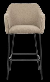 Bar Stool Fabric with Metal Black Powder Coating Legs HTB0042 | HOMETREE