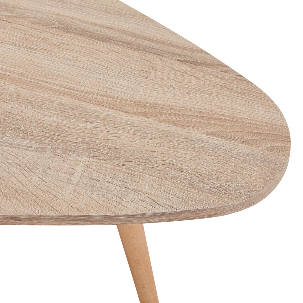 Table Gigognes Lot de 2 Tables Basses Moderne Bois pour Salon, Brun Clair AWS0732FR | LEUKHOUSE