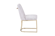 Gold Chromed Dining Chair HT08（2 Chairs） | Fondhouse