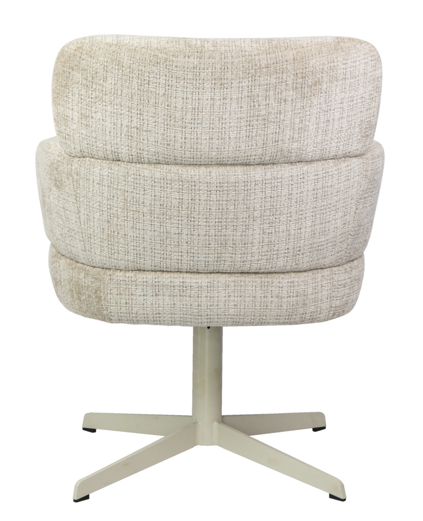 Lounge Chair Fabric with Metal White Powder Coating Legs with Swivel System HTC0703 | HOMETREE