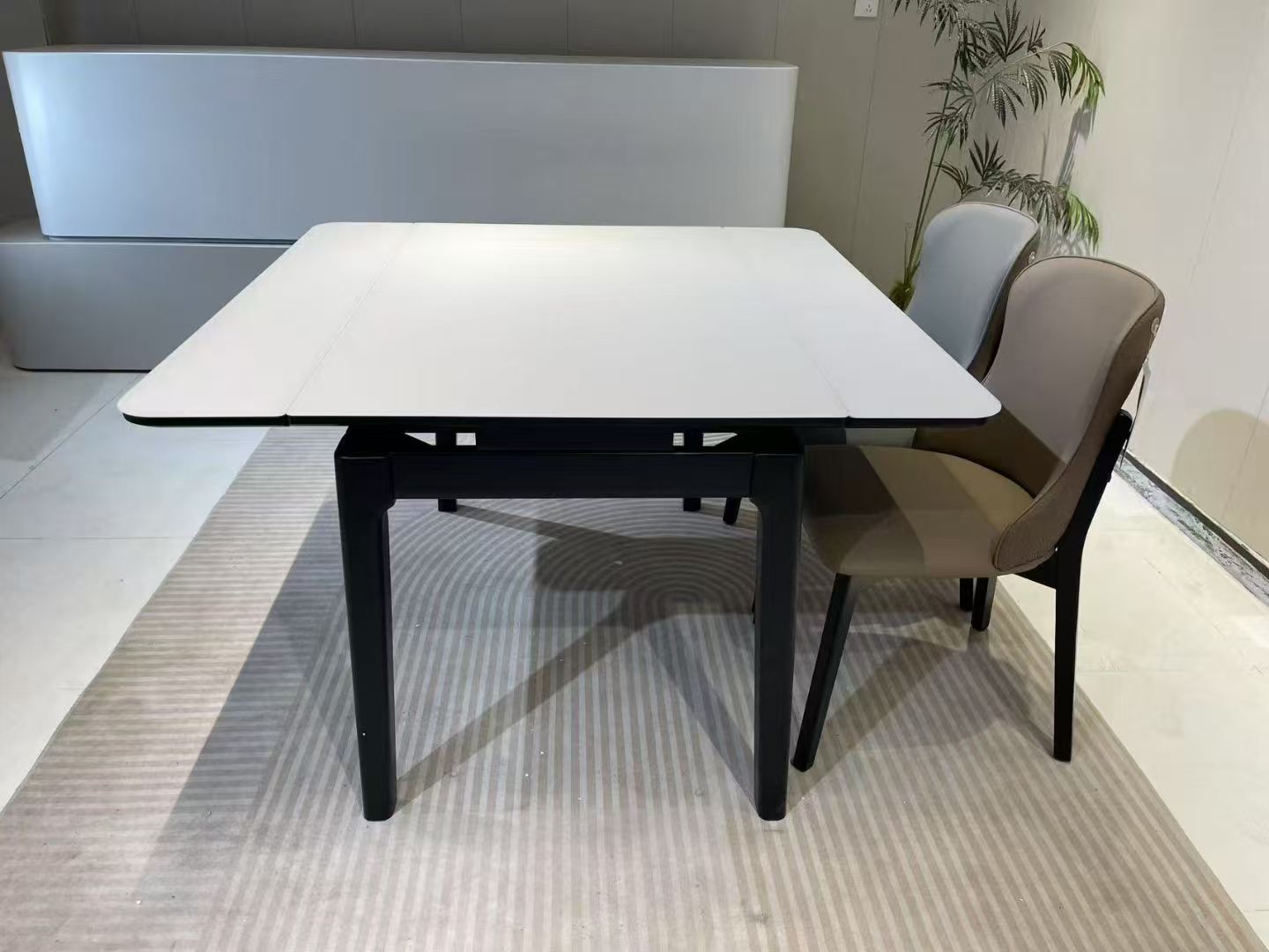 Dining Table Rectangular Glass S-2517Black | FONDHOUSE