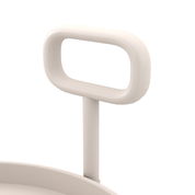 Table de Chevet Mobile avec 2 Plateaux, Table d'appoint Ronde roulettes et Poignées pour Déplacement Facile, Beige  AWS228FR | LEUKHOUSE