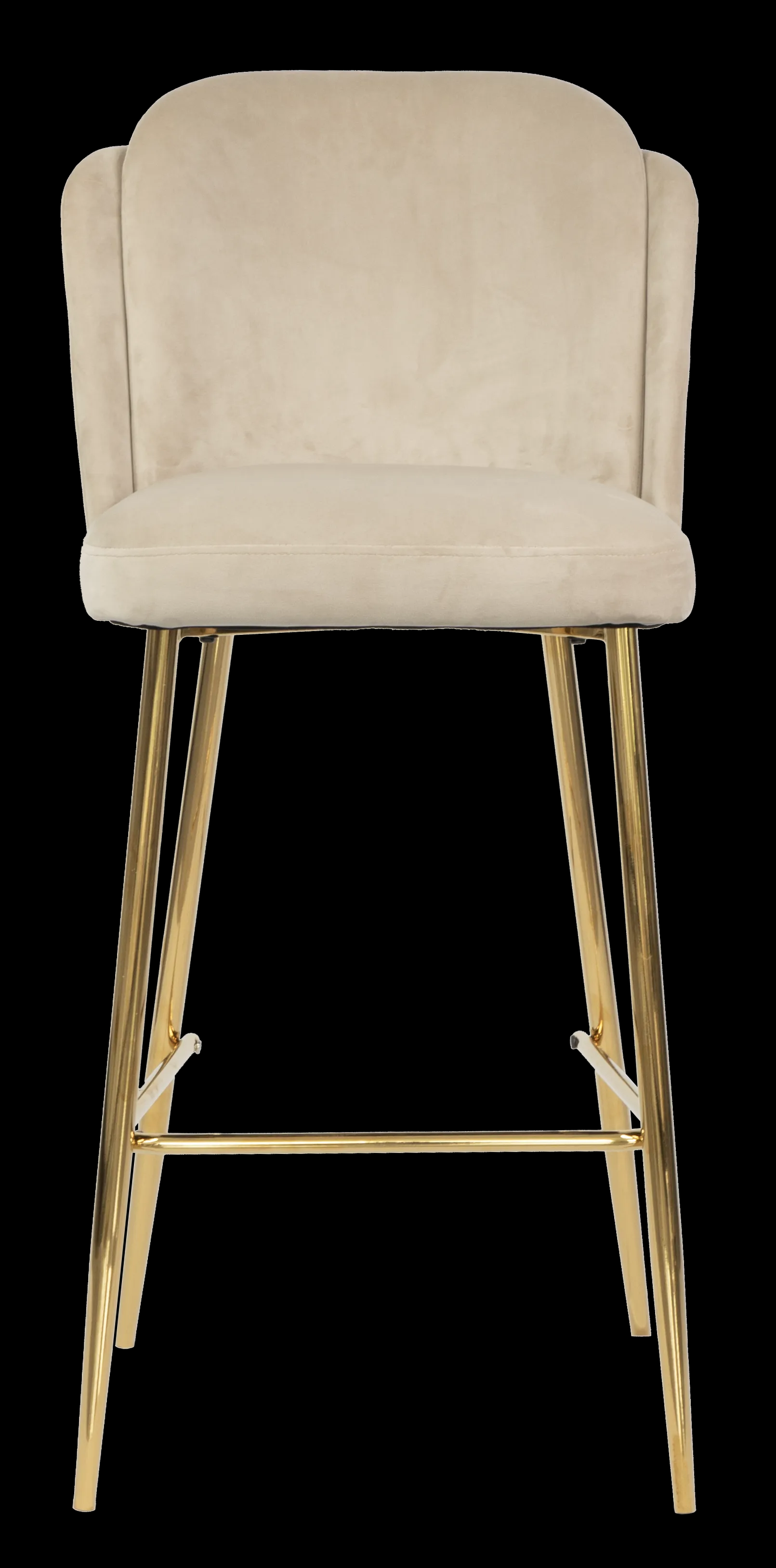 Bar Stool Fabric with Metal Gold Chromed Legs HTB0043 | HOMETREE