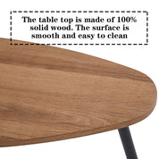 Table Gigognes Scandinave Lot de 2 Tables Basse pour Salon, Marron 2 Pièces AWS0731FR | LEUKHOUSE