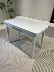 Dining Table Rectangular Glass S2530White | FONDHOUSE