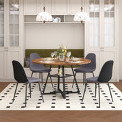 Chaises Salle à Manger Lot de 4 Chaises en Velours Gris Dos en Cuir Chaises de Cuisine pour 4 Personnes,Gris AWS024114FR | LEUKHOUSE