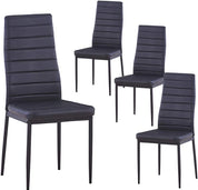 High Back Black Dining Chairs Set of 4 US | LEUKHOUSE